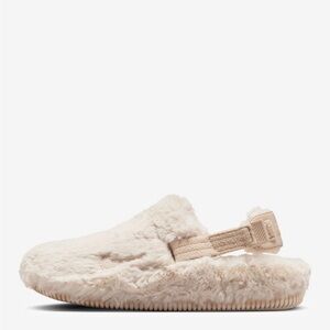 Nike Calm Mule SE Sanddrift Womans Sz 7 Fur Tan Cream Beige Slide FZ3119 100